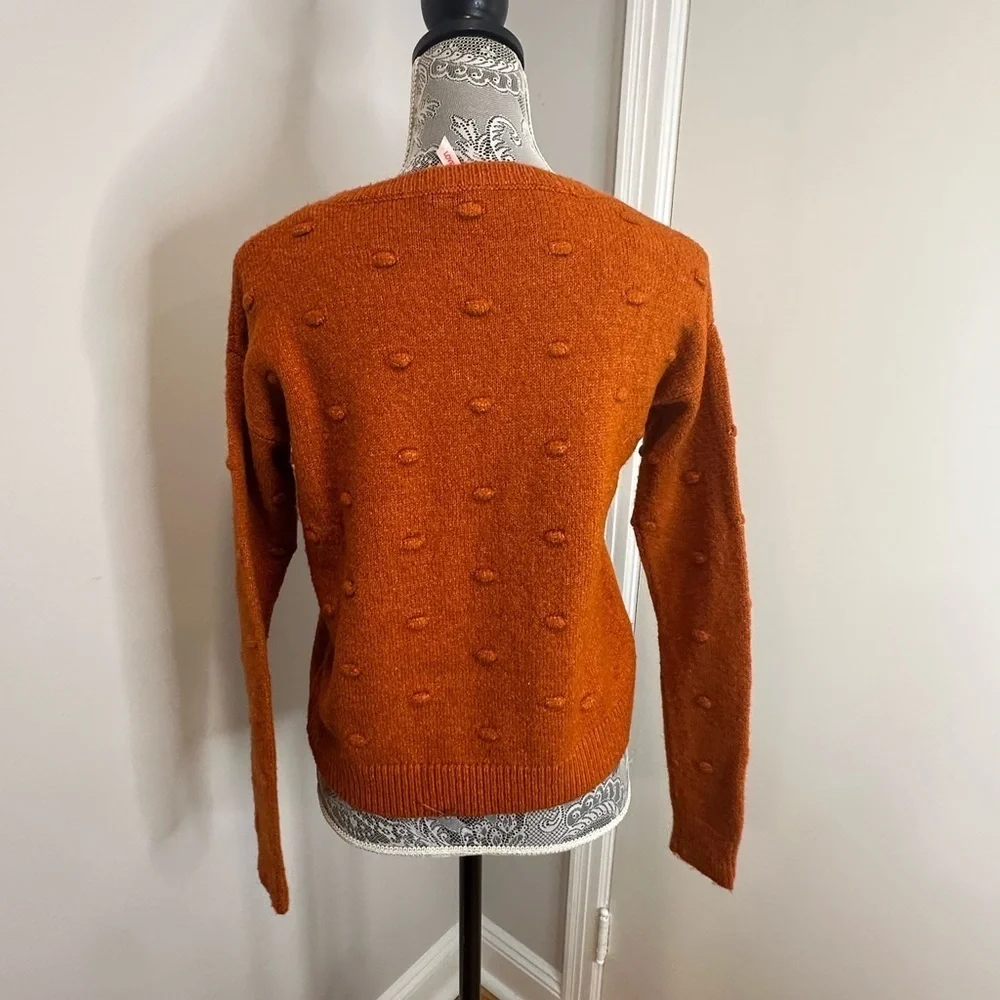 Love by Design XS Orange Embossed 3D Polka Dot Sweater. Soft, Comfortable. Warm.